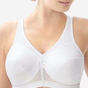 Glamorise Bra White 48H non underwired full